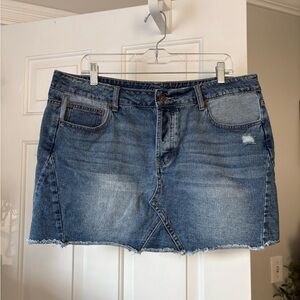 Maurices Blue Denim Mini Skirt